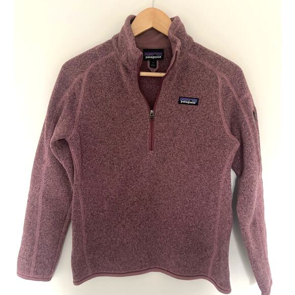 Patagonia Women's Better Sweater Quarter Zip in Mauve Small - Picture 1 of 5